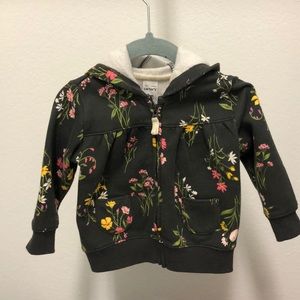Carter’s floral zip up hoodie